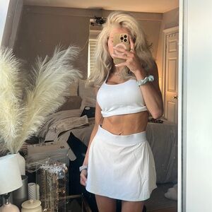 Aritzia TNA Action White Tennis Skirt